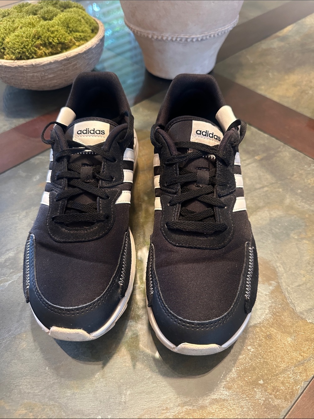 adidas Black and White Low-Top Sneakers